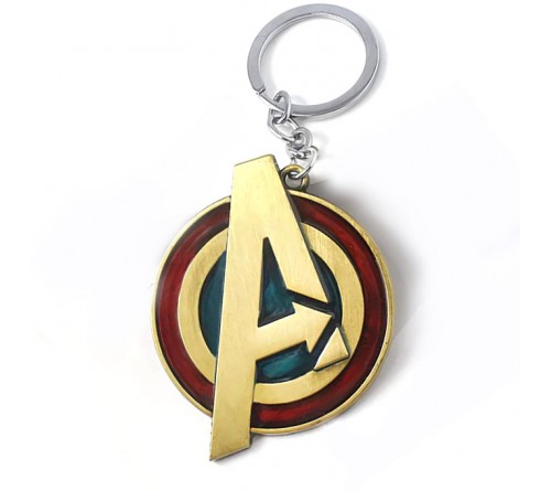 Captain America Marvel Superhero A Mark Gold Spinner Metal Keychain